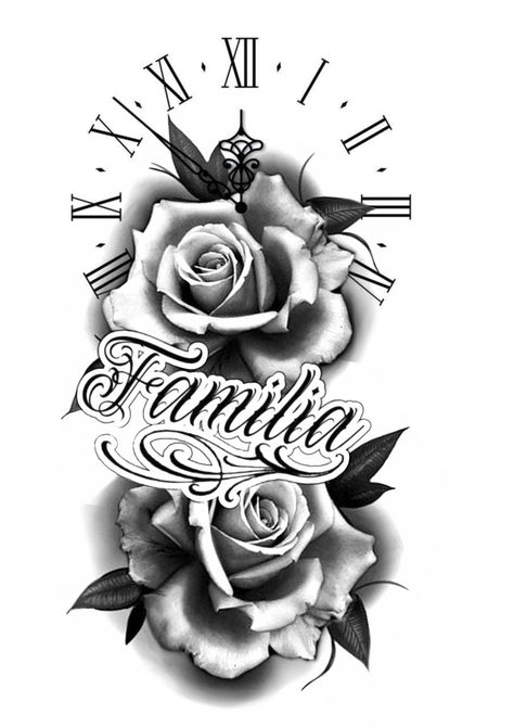 Family Sleeve Tattoo, Clock And Rose Tattoo, Zodiac Signs Leo Tattoo, Sagittarius Tattoo Designs, Hand Tattoo Designs, Leo Tattoo Designs, Rustic Architecture, Rose Tattoo Forearm, Pocket Watch Tattoos