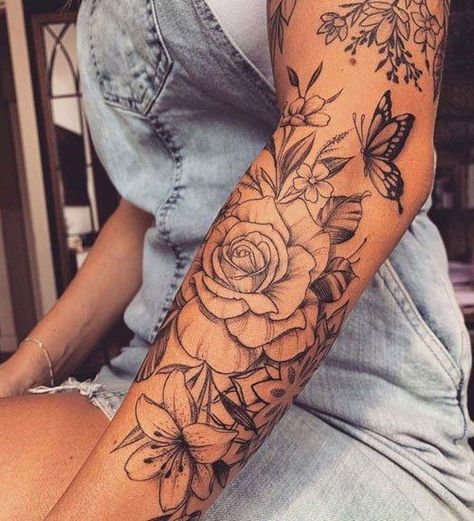 A forearm tattoo is a great choice because you can see it and show it off every day, or simply hide it with a shirt if necessary. Woman’s Forarm Tattoos, Lower Sleeve Tattoos For Women, Women’s Forearm Tattoo, Tattoos For Women Forearm, Arm Tattoos For Women Forearm, Outer Forearm Tattoo, Beautiful Flower Tattoos, Tattoos For Women Half Sleeve, Forearm Sleeve Tattoos