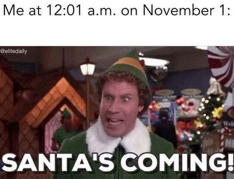 87 Funny Christmas Memes That Put the "Merry" Back into Christmas Christmas Funny Humor, Christmas Drinking Games, November First, Christmas Memes Funny, November Aesthetic, Christmas Scripture, Christmas Drinking, Santas Coming, Christmas Memes