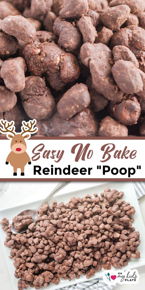 Reindeer Poop Snack Mix Reindeer Poop Recipe, Chocolate Cereal Treats, Chocolate Snack Mix, Peanut Butter Alternatives, Christmas Snack Mix, Christmas Diy Food, Snack Mix Recipe, Reindeer Poop, Chocolate Chex