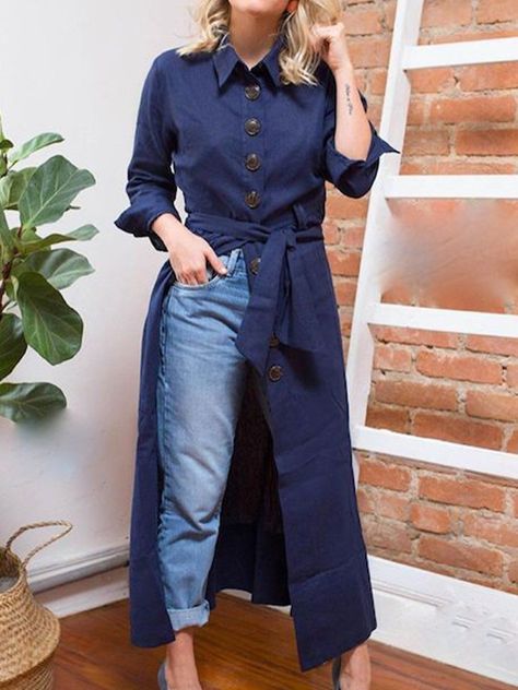 49ad23d1ec9fa4bd8d77d02681df5cfadesc50553384ri Dress Over Jeans, Kibbe Dramatic, Dress Over Pants, Black And White Outfit, Shirt Dress Outfit, Kurti Designs Party Wear, Fashion Friday, Mode Casual, Shirt Dress Casual