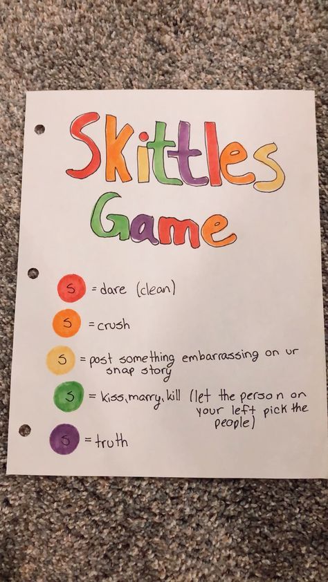 Game To Play With Friends, Fun Sleepover Activities, Skittles Game, Teen Sleepover Ideas, Fun Sleepover Games, Sleepover Party Games, Birthday Sleepover Ideas, Teen Sleepover, Play With Friends