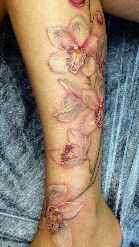 Flowers Tattoos, Ink Flowers, Orchid Tattoo, Pretty Tattoos For Women, Cute Tattoos For Women, 1 Tattoo, Tattoo Feminina, Dream Tattoos, Tattoos Gallery