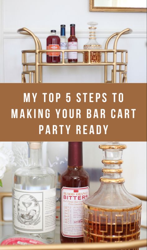 Styling your bar cart Margarita Bar Cart Ideas, Bar Cart Basics, Men’s Bar Cart Ideas, Bart Cart Set Up, Vintage Bar Cart Styling, Bartesian Cocktail Maker Bar Cart, Blood Orange Martini, Cocktail Bar Cart, Tall White Vase