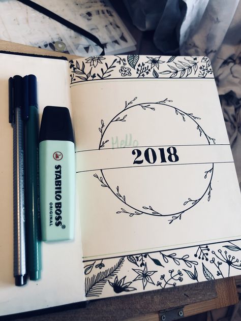 New Year 2024 Journal, New Year Journal Cover, 1st Page Of Journal Ideas Aesthetic, Bujo New Year Page 2023, Bujo Year Cover Page, Bujo Year Cover 2024, 2024 Title Page, New Year Journal Ideas 2024, Bullet Journal New Year Page