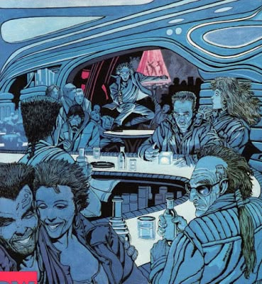 From the Sorcerer's Skull: Weird Revisited: Spacehunters 90s Cyberpunk, Futurism Aesthetic, Tech Noir, Cassette Futurism, Space Opera Art, Shadowrun Rpg, Retro Scifi, Futurism Art, Cyberpunk 2020