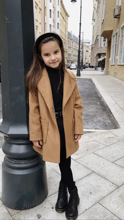 Kids Paris Outfit Ideas, European Outfits, Outfits Paris, Girls Winter Outfits, Girls Winter Fashion, Outfit Elegantes, Kids Winter Outfits, Ny Outfits, Winter Outfits For Girls