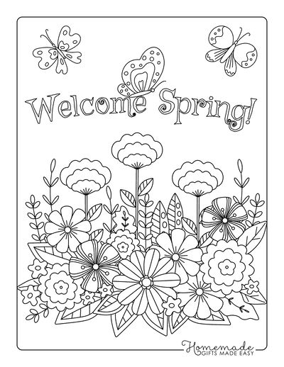 Spring Coloring Pages Spring Flowers Butterflies Detailed Springtime Coloring Pages, May Day Coloring Page, Spring Mandala Coloring Pages, Flower Pictures To Color Free Printable, Flowers Coloring Pages Free Printable, April Coloring Pages Free Printables, Free Adult Coloring Printables Flowers, Flower Coloring Sheets Free Printable, Spring Coloring Sheet