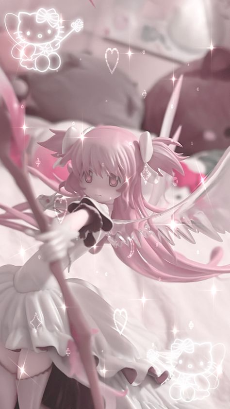 Ultimate Madoka Icon, Cutecore Anime Wallpaper, Pink Wallpaper Cutecore, Madoka Magica Wallpaper Aesthetic, Madoka Magica Phone Wallpaper, Madoka Kaname Aesthetic, Madoka Magica Wallpaper Iphone, Jojifuku Wallpaper, Madoka Kaname Wallpaper