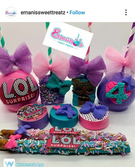 Apple Rice, Dipped Treats, Oreo Birthday Cake, Custom Treats, Deserts Cupcakes, Gourmet Caramel Apples, Lol Doll Cake, Breakable Heart, Ballet Birthday Party