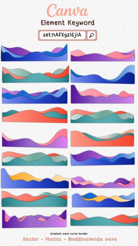 Canva element gradient wave curve border Canva Gradient Elements, Canva Borders, Canva Gradient, Canva Keywords Elements, Canva Keywords, Canva Frames, Elements Canva, Graphic Shapes Design, Keyword Elements Canva