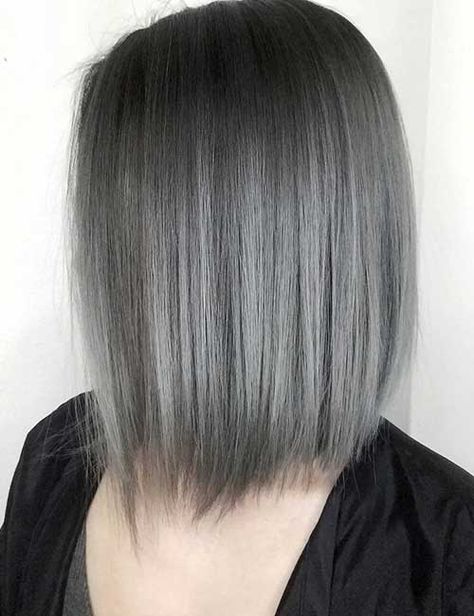 25 Trendy Balayage Looks For Short Hair Looks For Short Hair, Trendy Balayage, Short Balayage, Ash Grey Hair, Charcoal Hair, Gray Highlights, Grey Ombre Hair, Balayage Short, Hair Projects