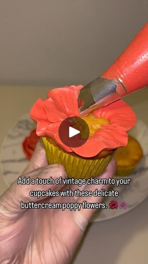 2K views · 72 reactions | Add a touch of vintage charm to your cupcakes with these delicate buttercream poppy flowers. 🌹🌼

Watch as I demonstrate the technique for piping these iconic flowers. Their simple yet elegant design is perfect for adding a touch of nostalgia to your creations.

Have you ever tried piping poppy flowers? Share your experiences in the comments below. Don’t forget to like and follow for more baking inspiration.

#buttercreampoppy #cupcakedecorating #vintage #baking #foodie #homemade #sweet #dessert #cake #pastry #foodstagram #bakinglove #lovetobake #instabake #bakinginspiration #bakingtips | Jose and Alex 🧁 The cupcake bouquets guys Cake With Poppy Flowers, Buttercream Poppy, Cupcake Bouquets, Cake Piping, Cake Pastry, Baking Inspiration, Vintage Baking, Cupcake Bouquet, Dessert Cake