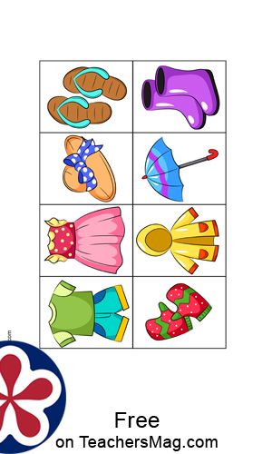 Dress For the Weather Activity for Children | TeachersMag.com Dress For The Weather Printable, Weather Kindergarten Activities, Weather Kindergarten, Dress For The Weather, Seasons Worksheets, Weather Activity, Weather Crafts, Weather Theme, English Worksheets For Kids