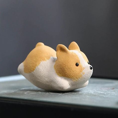 Smarter Shopping, Better Living! Aliexpress.com Corgi Figurine, Corgi Ornament, Pet Ornaments, Tea Pet, Corgi Puppy, Dog Sculpture, Clay Animals, Cute Clay, Clay Art Projects