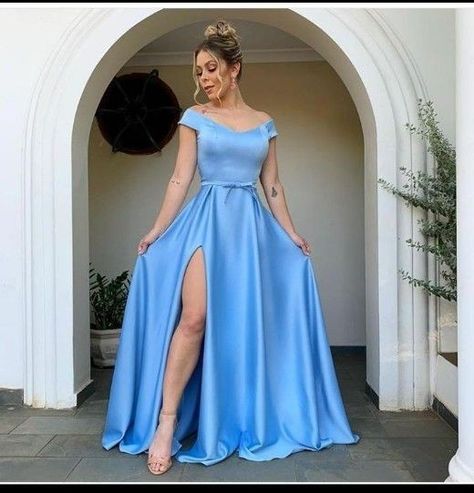 Prom Dress Blue, Blue Evening Dress, Azul Serenity, Dama Dresses, Blue Prom Dress, Dresses Formal Elegant, Blue Evening Dresses, Cute Prom Dresses, Classy Dress Outfits