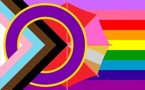 Inclusive Pride Flag, Trans Community, Gender Binary, Lgbtq Flags, Stories Ideas, Blue Chevron, Community Business, Lgbtq Pride, Pride Flag