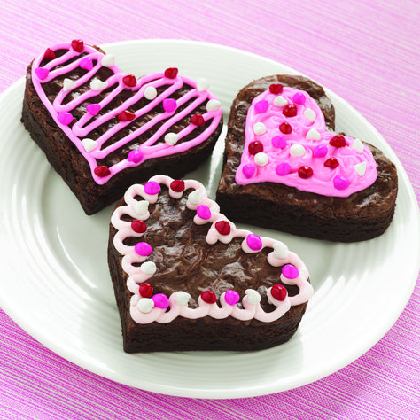 Heart Shaped Brownies, Pumpkin Shaped Cookies, Valentines Treats, Valentines Baking, Chocolate Fudge Brownies, Baking Products, Valentine Desserts, Valentines Day Food, Baking Business