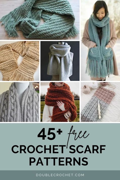 It’s where every crocheter first starts their journey – with crochet scarf patterns. There’s no better crochet pattern to start with when you’re just learning how to crochet. While scarf patterns are great for beginners, that’s not to say that they can’t be dynamic and challenging too. I’ve got easy and free crochet scarf patterns on the list below but also more advanced pattern designs for crocheters looking for more of a challenge to dig into. Crochet Patterns For Beginners Scarf, Textured Scarf Crochet Pattern, Crochet Pattern Scarf Free, Crochet Scarf Pattern Dk Yarn Free, Crochet Scarves Free Patterns Beautiful, Crochet Hat Scarf Combo Pattern, Easy Crochet Scarf For Beginners Free Pattern, Scarves Crochet Patterns Free, Crocheted Scarves Free Patterns