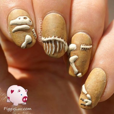 Nailart Tutorial, 3d Dinosaur, Crazy Nail Art, Crazy Nails, Animal Print Nails, Get Nails, Acrylic Nail Art, 3d Nail Art, Nail Art Inspiration