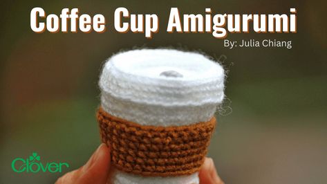 Mini Coffee Cup Crochet, Crochet Espresso Cup, Crochet Coffee Cup Amigurumi, Crochet Plush Pattern Free, Plush Pattern Free, Coffee Classroom, Simple Amigurumi, Crochet Coffee Cup, Coffee Keychain