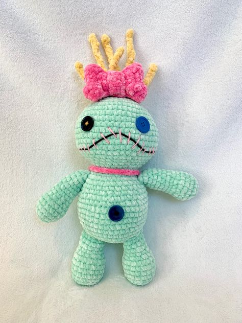 Cute Stuffed Animals To Crochet, Crochet Doll Ideas, Crochet Stitch Doll, Stitch Disney Crochet, Crochet Lilo Stitch, Scrump Crochet Pattern Free, Crochet Scrump Pattern Free, Free Scrump Crochet Pattern, Scrump Pattern