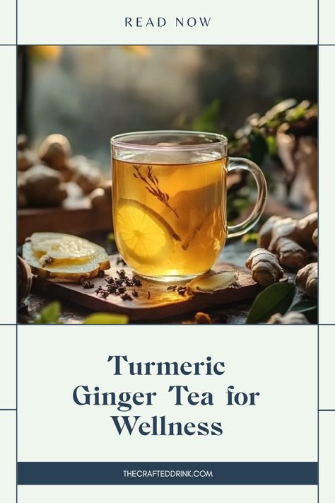 A cozy cup of homemade Turmeric Ginger Tea, highlighting health benefits and flavorful ingredients. This image shows a warm drink that promotes wellness with its soothing qualities. Fresh Ginger Tea, Ginger Turmeric Tea, Turmeric And Black Pepper, Turmeric Ginger Tea, Health Tea, Turmeric Tea, Ginger Turmeric, Natural Teas, Herbal Infusion