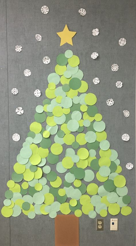 Wall tree Wall Christmas Tree Paper, Diy Christmas Wall Decorations Easy, Paper Wall Christmas Tree, Paper Christmas Tree On Wall, Paper Christmas Tree For Wall, Christmas Tree Out Of Paper On Wall, Paper Christmas Tree Wall, 2d Christmas Tree Wall, Classroom Wall Christmas Tree