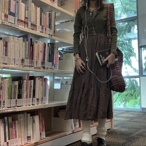 Library Fits, Faerie Grunge, Library Outfits, Grunge Fairycore Outfits, Fairy Grunge Outfit, Outfits Alternative, Moda Grunge, 2021 Outfits, Fairycore Dresses