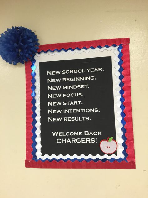 Back to School bulletin board high school new school year Attendance Office Bulletin Board, Buliton Board Ideas Schools High School, Fcs Bulletin Boards Middle School, Bulletin Board Ideas For High Schoolers, High School Counseling Bulletin Boards Counselor Office, Welcome Back To School Bulletin Boards Middle, High School Secretary Office Decor, Fcs Bulletin Boards High School, High School Office Decorating Ideas