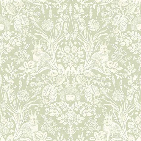 Harlen Woodland Damask Wallpaper Sage Green Holden 90162 - - Amazon.com Damask Wallpaper Bedroom, Wildlife Wallpaper, Woodland Wallpaper, Sage Green Wallpaper, Animal Print Wallpaper, Beige Wallpaper, Viria, Wallpaper Rolls, Damask Wallpaper