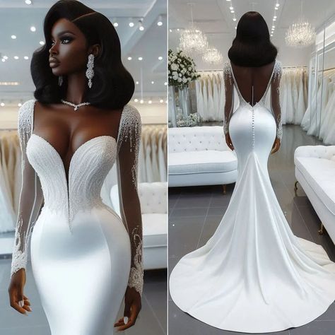 The DRESS ✨💕 #fashionstyle #fashiontips #fashioninspiration #fashioninspo #fashion #skirt #style #love #luxurywedding #luxury #beautiful #bridetobe #bridalgown #tailorscatalogue #weddinggown #wedding #weddingdress #dress #auraamore24_ #auraamore African Bridal Dress, Western Wedding Dresses, Classy Wedding Dress, Corporate Outfits, Satin Wedding Dress, Dream Wedding Ideas Dresses, Western Wedding, Luxury Wedding, Bridal Dresses