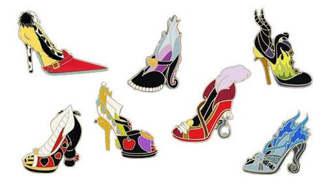 Disney Heels, Disney Pins Sets, Disneyland Pins, Disney Pin Collections, Disney Pin Trading, Disney Patches, Designer Shoe, Snow White And The Seven Dwarfs, Disney Shoes