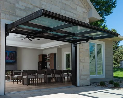 Custom Overhead Doors | Evo-Doors | Bonham Texas Glass Garage, Modern Garage Doors, Glass Garage Door, Garage Door Design, Garage Remodel, Modern Garage, Custom Doors, Overhead Door, The Door Is Open