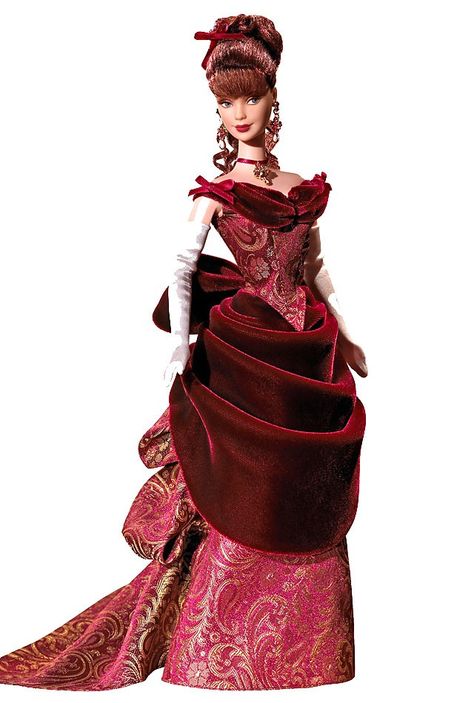 Victorian Holiday® Barbie® Doll | Barbie Collector 2006 Barbie Gowns, Im A Barbie Girl, Barbie Style, Holiday Barbie, Barbie Toys, Barbie Vintage, Bob Mackie, Barbie Collector, Barbie Friends