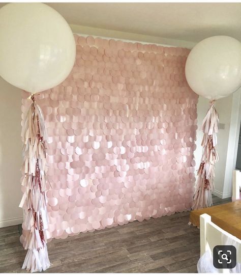 Pretty In Pink Backdrops, Baby Pink Party Decorations, Birthday Backdrop Ideas For Women, Women Revolution, Indoor Birthday Parties, Photo Moment, Birthday Party Props, Sequin Wall, 21st Birthday Decorations