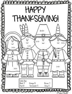 Thanksgiving Middle School, Thanksgiving Elementary, Thanksgiving Addition, Thanksgiving Math Worksheets, Thanksgiving Templates, Elementary Worksheets, Thanksgiving Worksheets, Thanksgiving Coloring, Thanksgiving Math