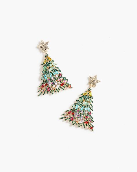 J Crew Christmas, Christmas Tree Crystal, Gem Drop Earrings, Crystal Statement Earrings, Nautical Earrings, Triple Hoop Earrings, Small Gold Hoops, Gem Earrings, Happy Birthday To Me