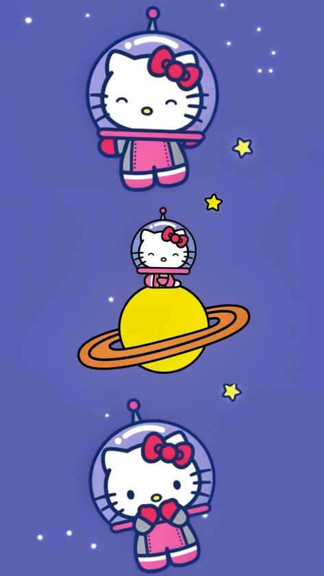 Sanrio Space Wallpaper, Hello Kitty Space Wallpaper, Hello Kitty In Space, Hello Kitty Space, Grunge Wallpapers, Body Png, Body Cartoon, Hello Kitty Tattoos, Kawaii Background