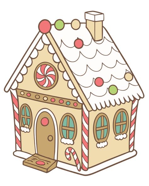 Gingerbread House Clipart Gingerbread House Clipart, Gingerbread House Pictures, Cute Gingerbread House, Christmas Drawings, Window Drawing, House Clipart, Cookie House, Fantasy Maps, Christmas Village Houses