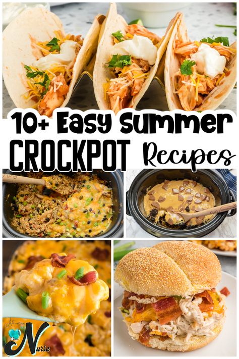 Summer Crockpot Recipes Crockpot Beach Meals, Crockpot Summer Recipes, Summer Crockpot Meals, Crockpot Summer, Crockpot Shredded Bbq Chicken, Easy Summer Crockpot Recipes, Summer Lunch Recipes, Summer Crockpot, Bbq Pulled Pork Recipe