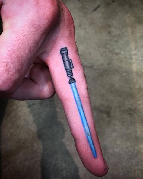 Best Finger Tattoos, Lightsaber Tattoo, Saved Tattoo, Best Tattoo Ideas, Small Girl Tattoos, Star Wars Tattoo, Baby Tattoos, Tattoo Flash Art, Dope Tattoos