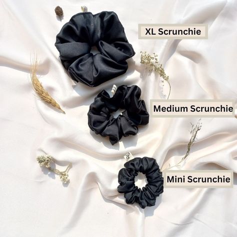 Mini , Medium , & XL Scrunchie Luxury Scrunchies, Sewing Business Logo, Mini Scrunchies, Free Business Logo, Xl Scrunchie, Diy Hair Scrunchies, Diy Hair Accessories Ribbon, Business Branding Inspiration, Logo Design Free Templates