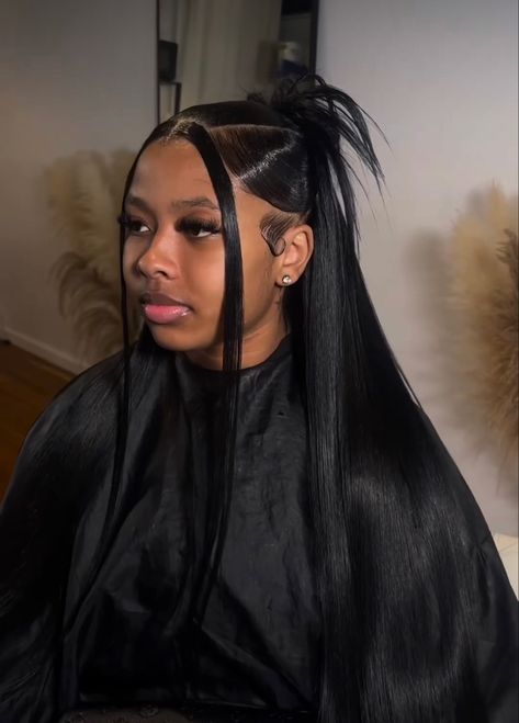 Double Frontal Ponytail Hairstyles, Hair Plugs, Sleek Ponytail Hairstyles, Frontal Wig Hairstyles, Birthday Hairstyles, Black Ponytail Hairstyles, Quick Weave Hairstyles, Frontal Hairstyles, Dope Hairstyles