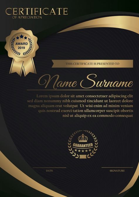 Black Certificate, Certificate Of Participation Template, Certificate Design Template, Gold Certificate, Certificate Of Appreciation, Certificate Design, Photo Background Images, Certificate Templates, Photo Background