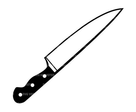 Paring Knife Drawing, Chef Knife Drawing, Chef Knife Tattoo Design, How To Draw A Knife, Kitchen Knife Tattoo, Knife Outline, Knife Doodle, Chef Knife Tattoo, Kitchen Tools Drawing