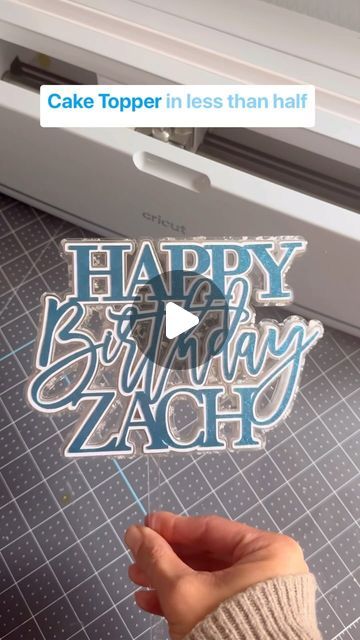 Happy Birthday Topper Cricut, Diy 3d Cake Topper, How To Make 3d Cake Toppers, Circuit Cake Toppers, How To Make A Cake Topper With Cricut, Cake Topper Cricut Diy, Birthday Cake Toppers Cricut, Happy Birthday Cake Topper Cricut, Cricut Cake Toppers