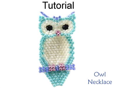 Beaded Owl Necklace Brick Stitch Beading Pattern Tutorial | Simple Bead Patterns Beaded Owl, Diy Jewelry Making Tutorials, Owl Pattern, Beaded Necklace Patterns, Bead Embroidery Patterns, Seed Bead Patterns, Bead Weaving Patterns, Owl Patterns, Seed Bead Tutorial