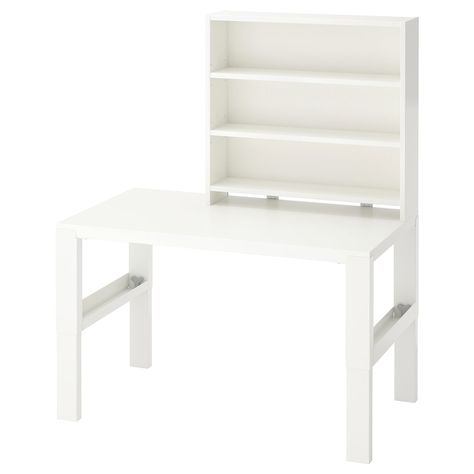 PÅHL Desk with add-on unit, white, 37 3/4x22 7/8". Find it here! - IKEA Ikea Micke, Micke Desk, Corner Workstation, Desktop Shelf, Ikea Website, White Desk, Plastic Edging, Kid Desk, Perfect Desk