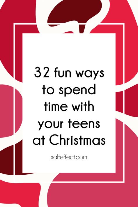 Christmas Activities For Teenagers, Christmas With Teens, Advent Ideas For Teenagers, Advent Activities For Teens, Christmas Activities For Teens, Advent Family Activities, Teenager Activities, Holiday Family Activities, Activities For Teenagers